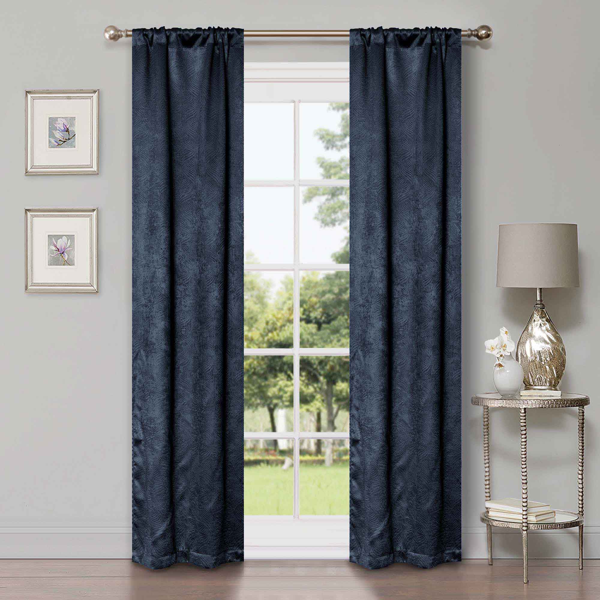 Waverly Geometric Washable Room Darkening Blackout Curtains, Set of 2 - Blackout Curtains by Superior Brand