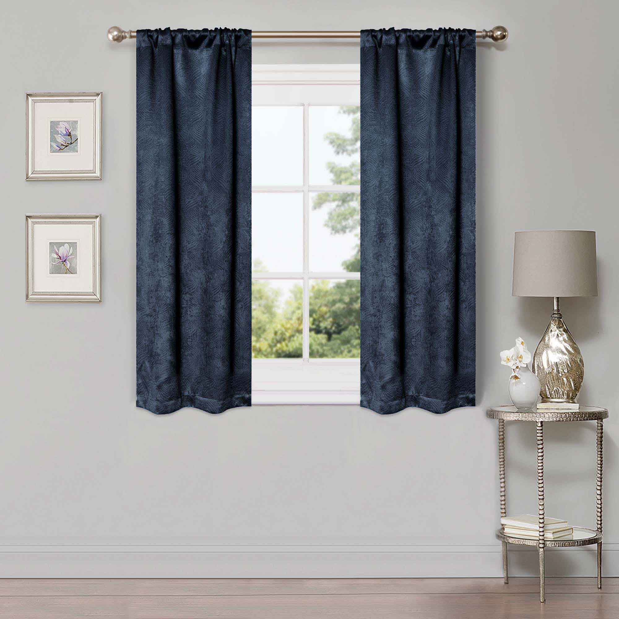 Waverly Geometric Washable Room Darkening Blackout Curtains, Set of 2 - Blackout Curtains by Superior Brand