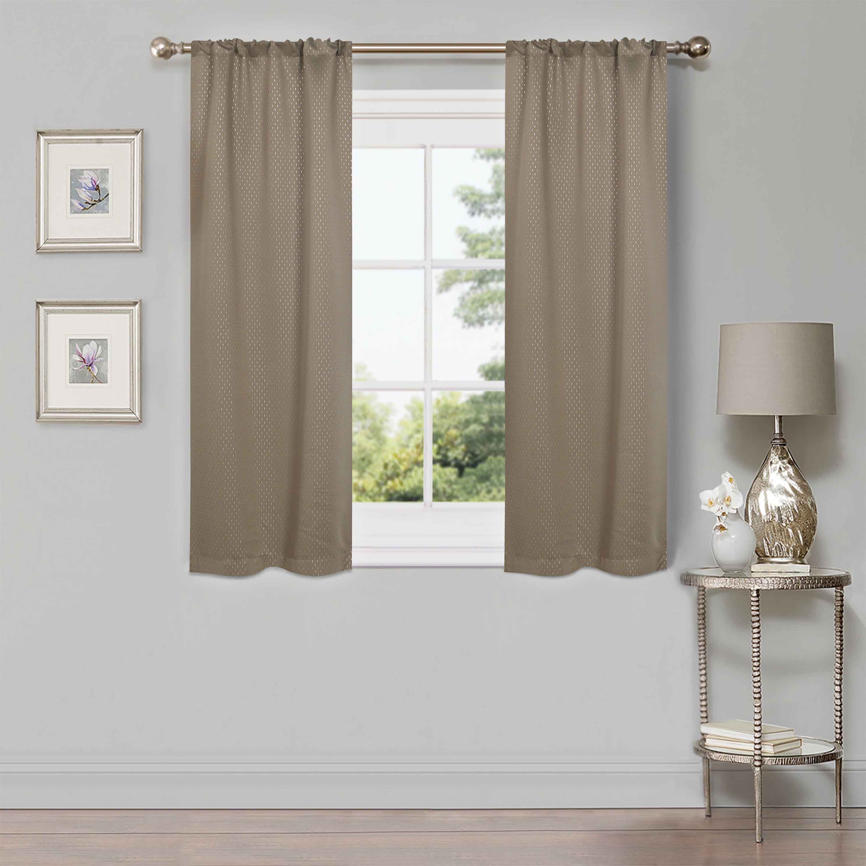 Modern Shimmer Washable Room Darkening Blackout Curtains, Set of 2 - Blackout Curtains by Superior Brand