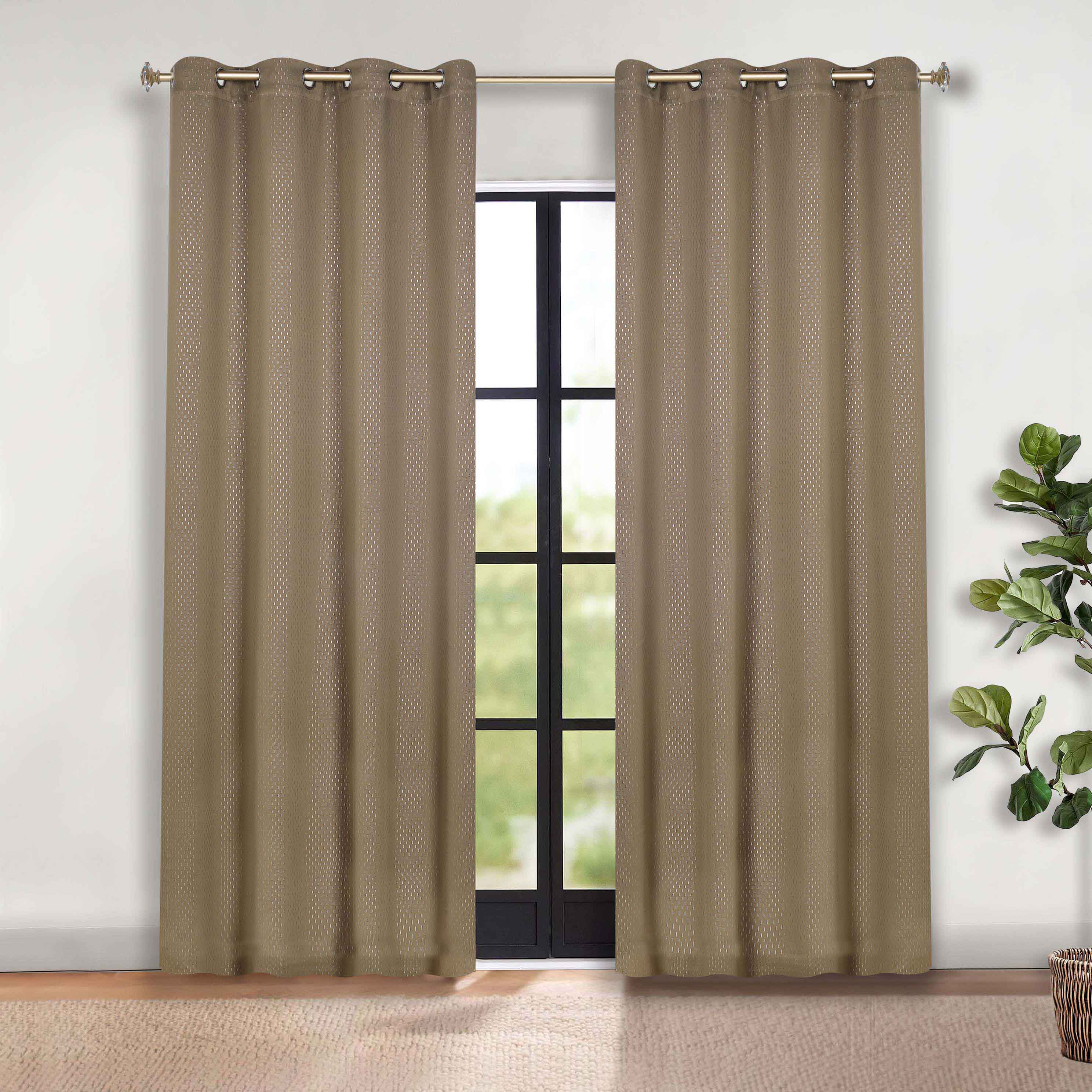 Modern Shimmer Washable Room Darkening Blackout Curtains, Set of 2 - Blackout Curtains by Superior Brand