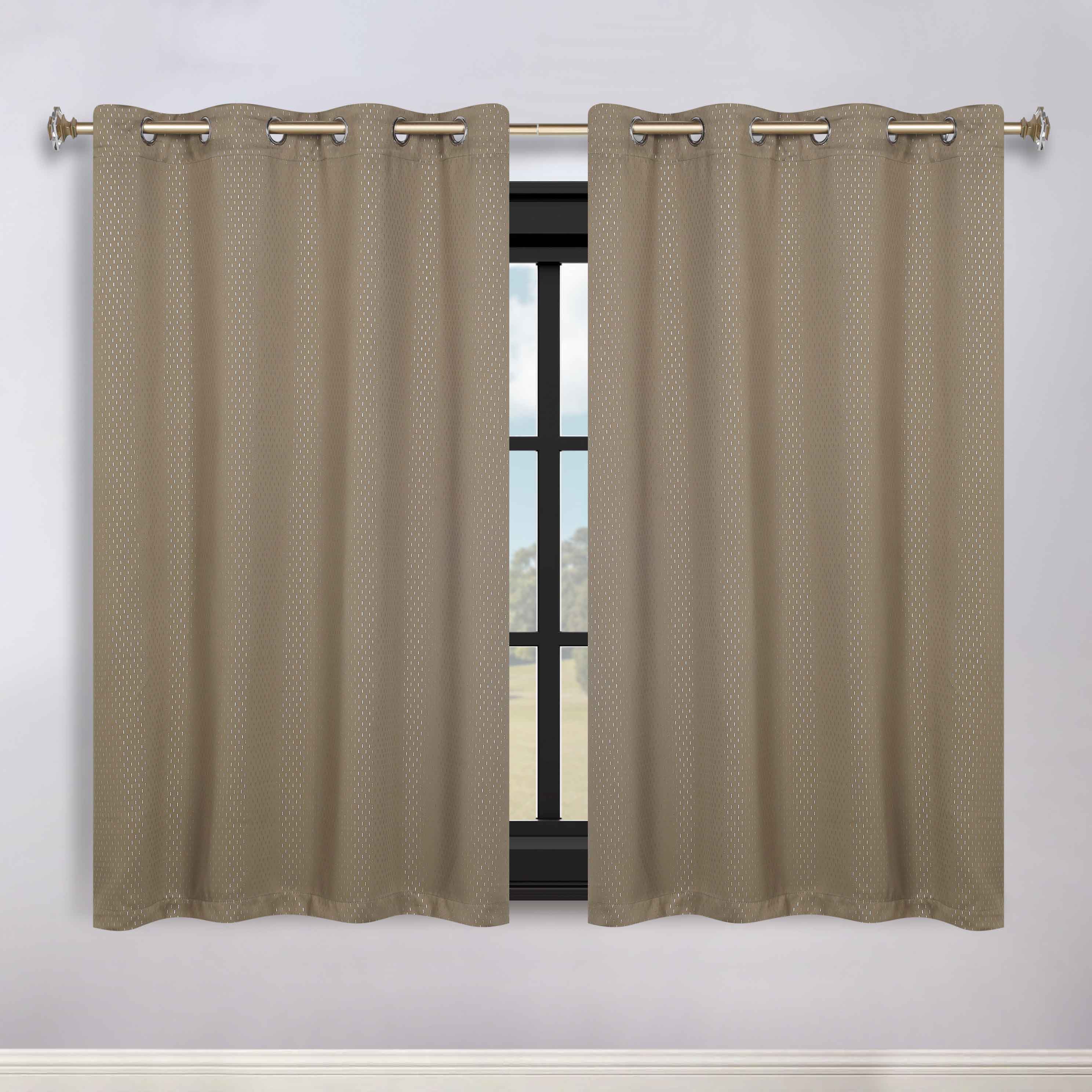 Modern Shimmer Washable Room Darkening Blackout Curtains, Set of 2 - Blackout Curtains by Superior Brand