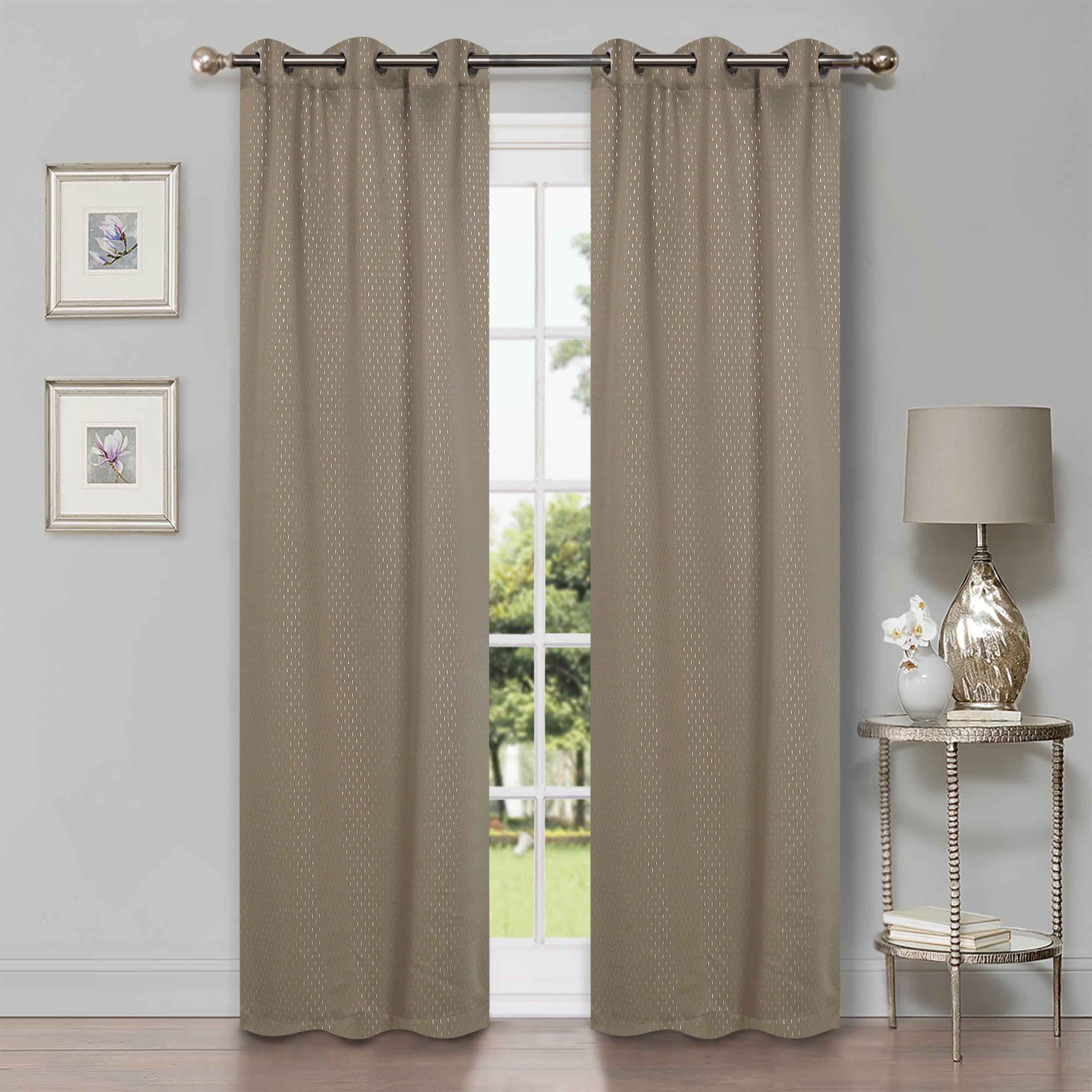 Modern Shimmer Washable Room Darkening Blackout Curtains, Set of 2 - Blackout Curtains by Superior Brand