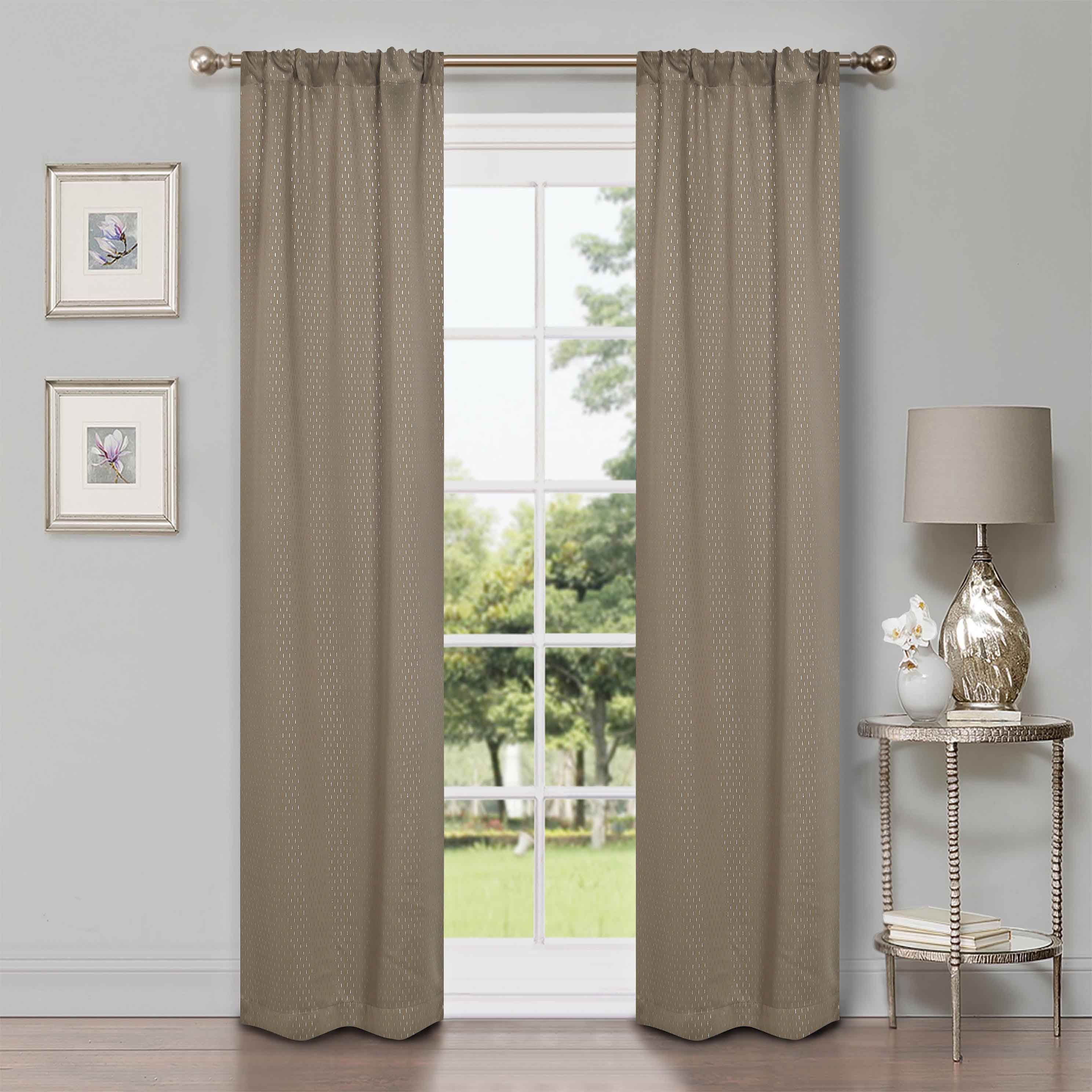 Modern Shimmer Washable Room Darkening Blackout Curtains, Set of 2 - Blackout Curtains by Superior Brand