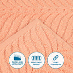 Chevron Zero Twist Solid and Jacquard Cotton 8 Piece Towel Set - Towel Set by Superior Brand