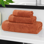 Egyptian Cotton Basketweave Solid Towel Set 3 Piece - Egyptian Cotton Towel Set by Superior Brand