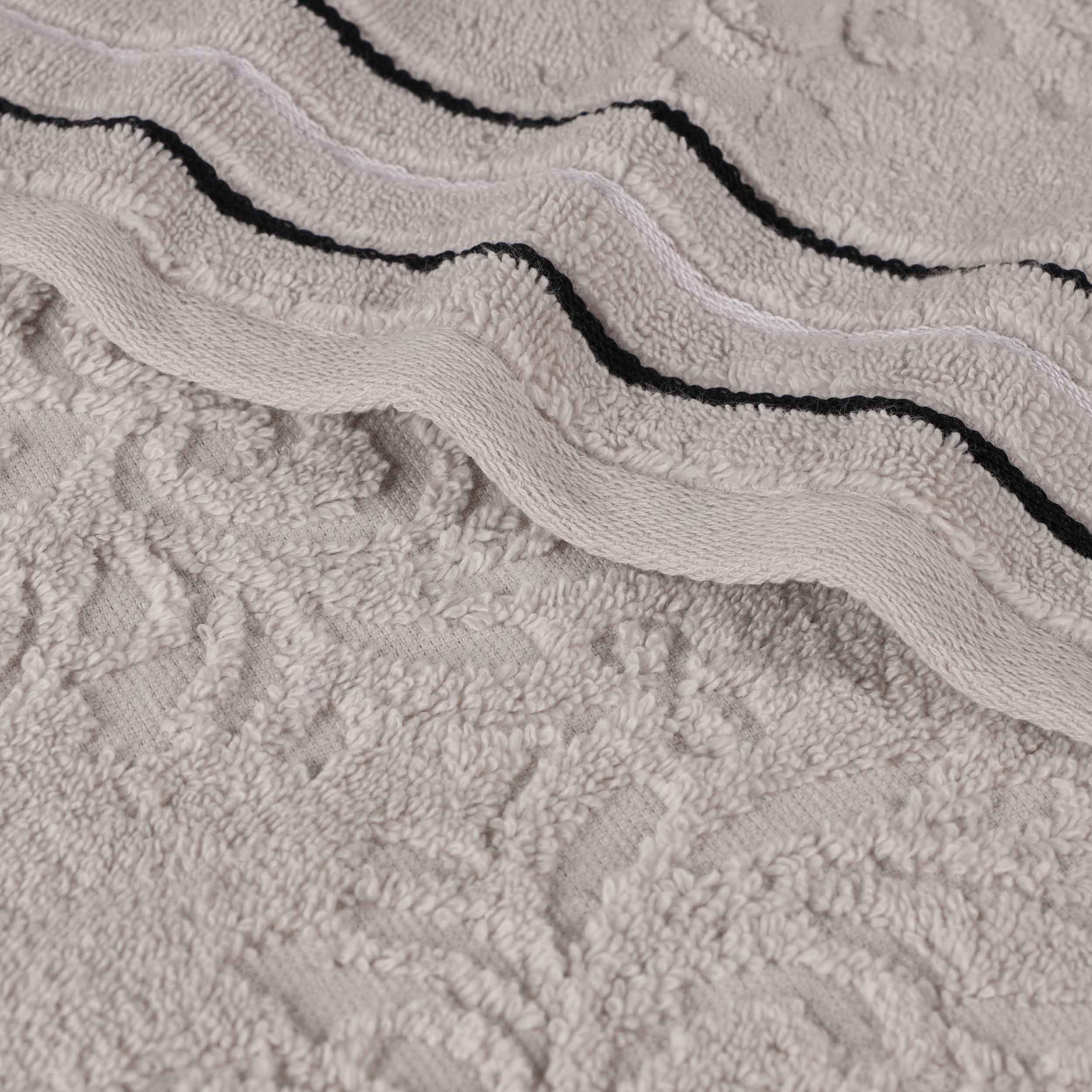 Zero-Twist Cotton Jacquard Towel Set 9 Piece - Sadie - Towel Set by Superior Brand