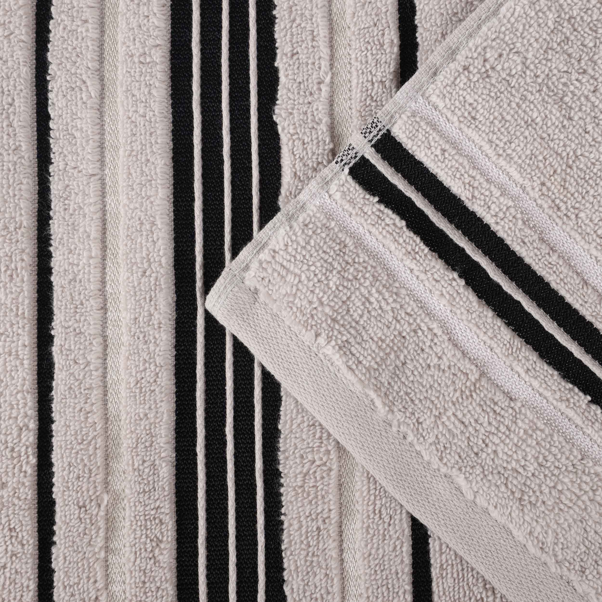 Zero-Twist Cotton Jacquard Towel Set 9 Piece - Sadie - Towel Set by Superior Brand