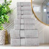 Egyptian Giza Cotton Plush Soft Towel Set 8 Piece - Egyptian Cotton Towel Set by Superior Brand
