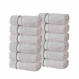 Niles Egyptian Giza Cotton Ultra Plush Face Towel Set 12 Piece - Egyptian Cotton Face Towel by Superior Brand