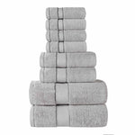 Egyptian Giza Cotton Plush Soft Towel Set 8 Piece - Egyptian Cotton Towel Set by Superior Brand