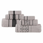 Sadie Zero Twist Cotton Solid and Jacquard Floral 6 Piece Towel Set - Towel Set by Superior Brand
