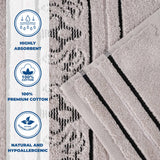 Zero-Twist Cotton Jacquard Towel Set 9 Piece - Sadie - Towel Set by Superior Brand