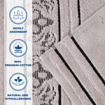 Sadie Zero Twist Cotton Solid and Jacquard Floral 6 Piece Towel Set - Towel Set by Superior Brand