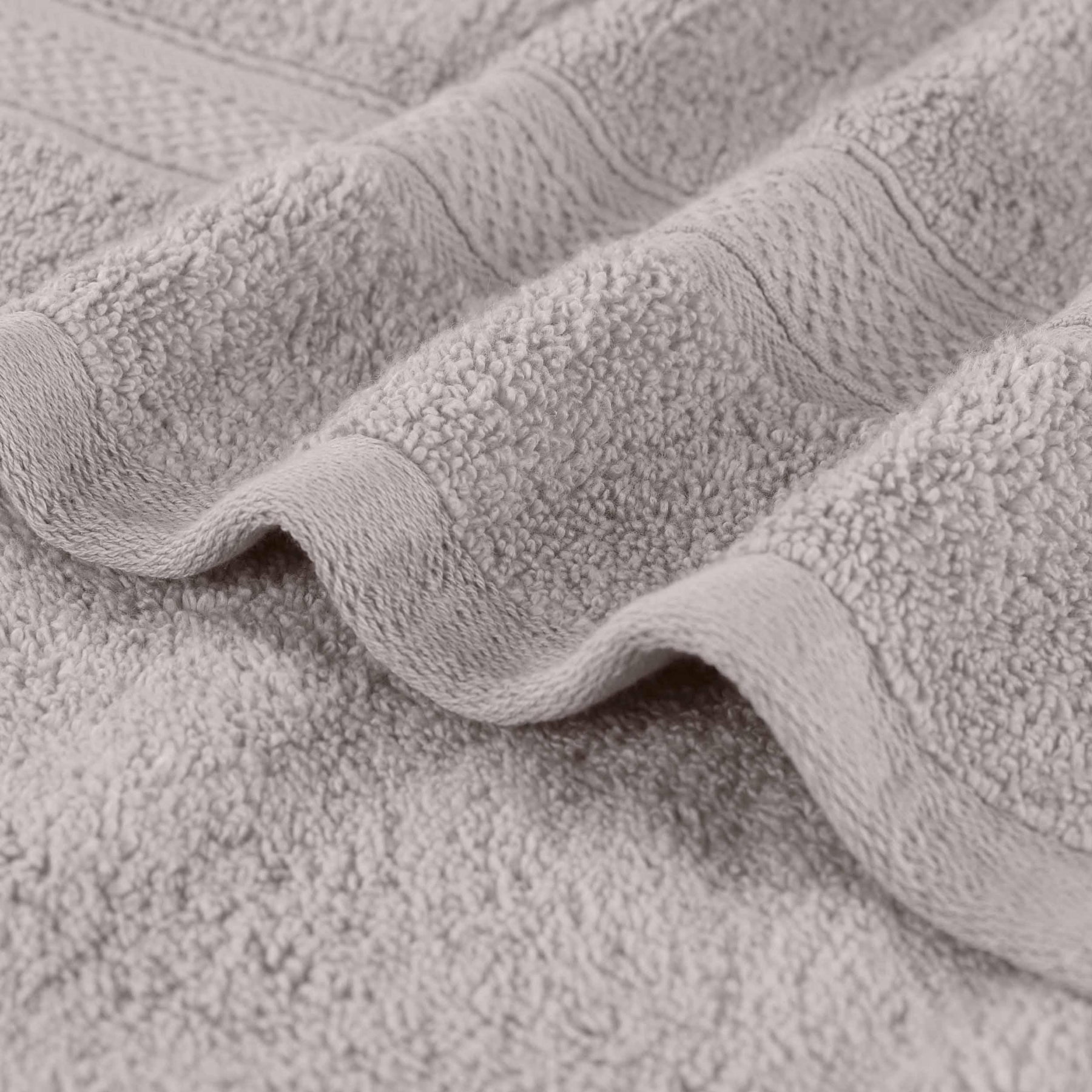 Chevron Zero Twist Cotton Solid and Jacquard 8 Piece Towel Set
