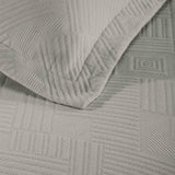 Lightweight Cotton Bedspread Sets 3-Piece Geometric Fret Jacquard Matelassé Scalloped - Bedspread by Superior Brand