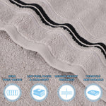 Zero-Twist Cotton Jacquard Towel Set 9 Piece - Sadie - Towel Set by Superior Brand