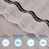 Zero-Twist Cotton Jacquard Towel Set 9 Piece - Sadie - Towel Set by Superior Brand