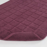 Nora Cotton Solid Absorbent Thick Checkered Washable Bath Mat Set of 2 - Bath Mats by Superior Brand