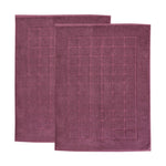 Nora Cotton Solid Absorbent Thick Checkered Washable Bath Mat Set of 2 - Bath Mats by Superior Brand