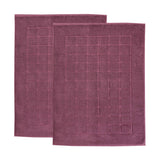 Nora Cotton Solid Absorbent Thick Checkered Washable Bath Mat Set of 2 - Bath Mats by Superior Brand