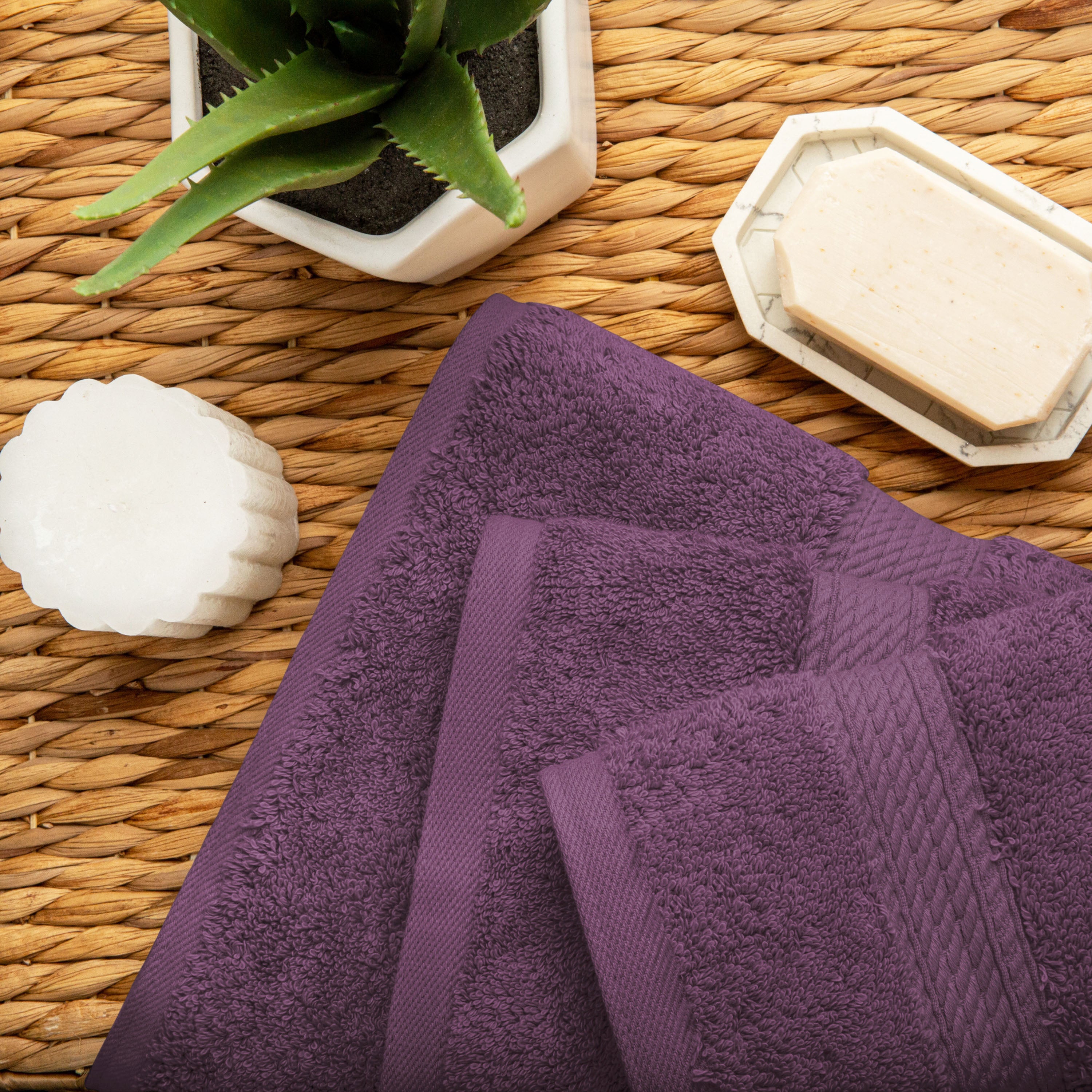 Egyptian Cotton Madison Plush Towel Set 3 Piece - Egyptian Cotton Towel Set by Superior Brand