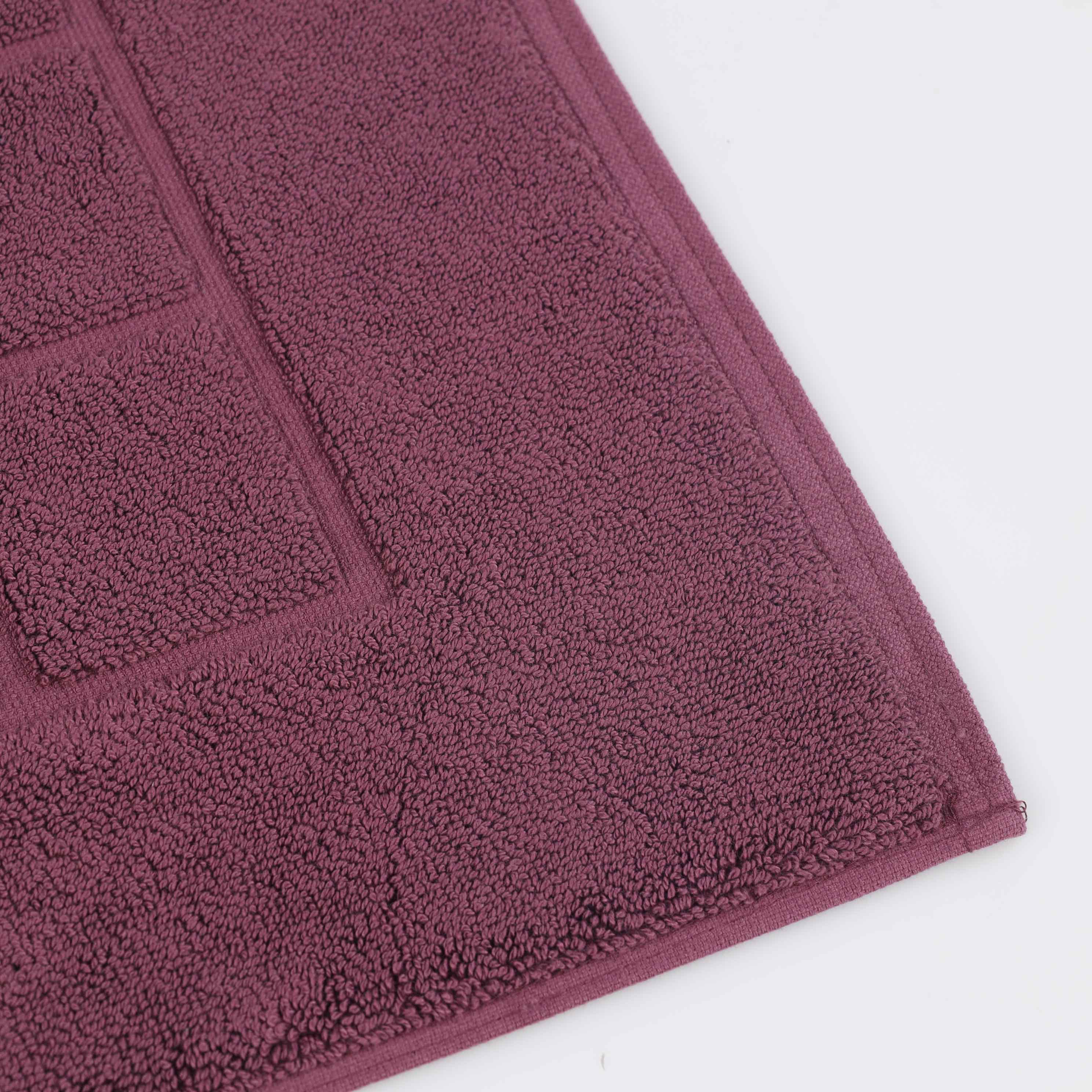Nora Cotton Solid Absorbent Thick Checkered Washable Bath Mat Set of 2 - Bath Mats by Superior Brand