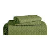 Lightweight Cotton Bedspread Set 3-Piece Remi Geometric Fringe Jacquard - Bedspread by Superior Brand