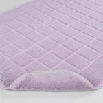 Nora Cotton Solid Absorbent Thick Checkered Washable Bath Mat Set of 2 - Bath Mats by Superior Brand