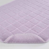Nora Cotton Solid Absorbent Thick Checkered Washable Bath Mat Set of 2 - Bath Mats by Superior Brand