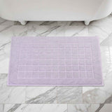 Nora Cotton Solid Absorbent Thick Checkered Washable Bath Mat Set of 2 - Bath Mats by Superior Brand