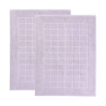 Nora Cotton Solid Absorbent Thick Checkered Washable Bath Mat Set of 2 - Bath Mats by Superior Brand