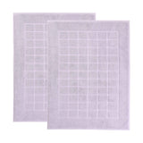 Nora Cotton Solid Absorbent Thick Checkered Washable Bath Mat Set of 2 - Bath Mats by Superior Brand