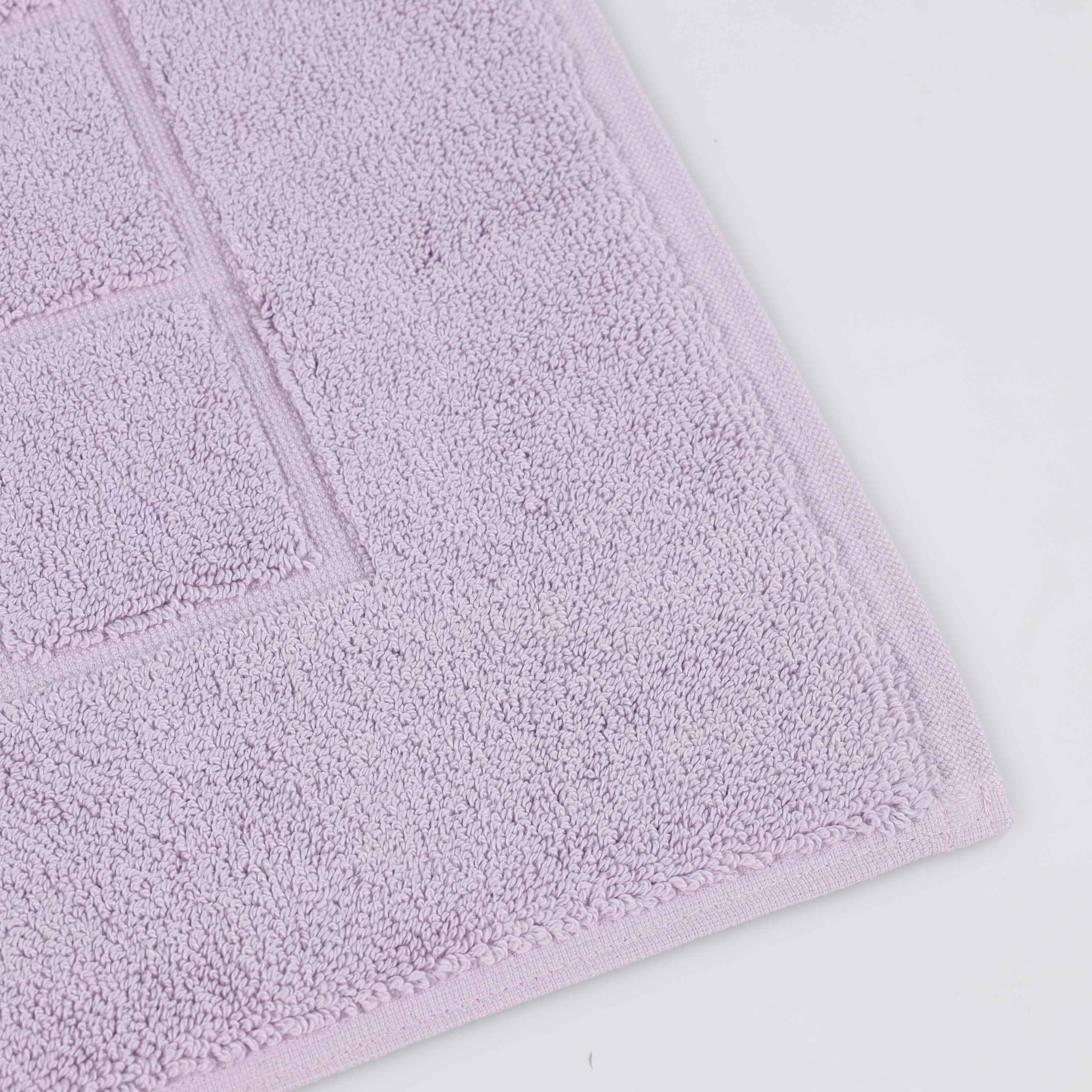 Nora Cotton Solid Absorbent Thick Checkered Washable Bath Mat Set of 2 - Bath Mats by Superior Brand