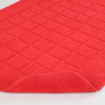 Nora Cotton Solid Absorbent Thick Checkered Washable Bath Mat Set of 2 - Bath Mats by Superior Brand