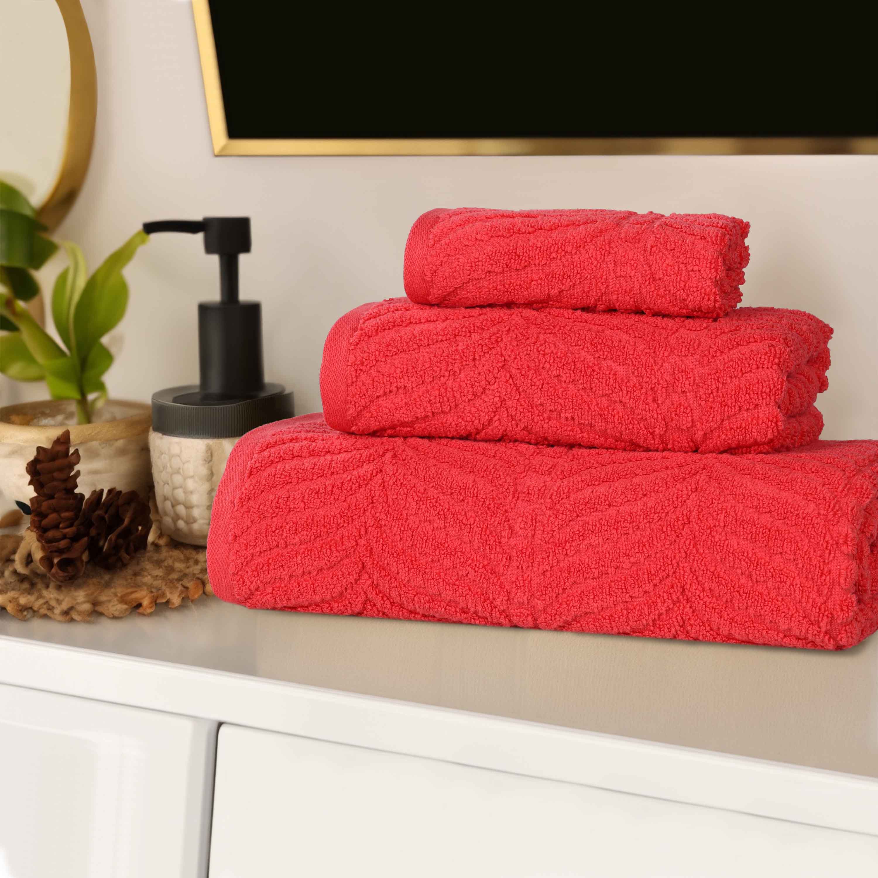 Chevron Zero Twist Jaquard Cotton 3 Piece Bathroom Towel Set - Towel Set by Superior Brand