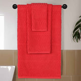 Chevron Zero Twist Jaquard Cotton 3 Piece Bathroom Towel Set - Towel Set by Superior Brand