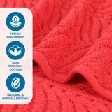 Chevron Zero Twist Jaquard Cotton 3 Piece Bathroom Towel Set - Towel Set by Superior Brand