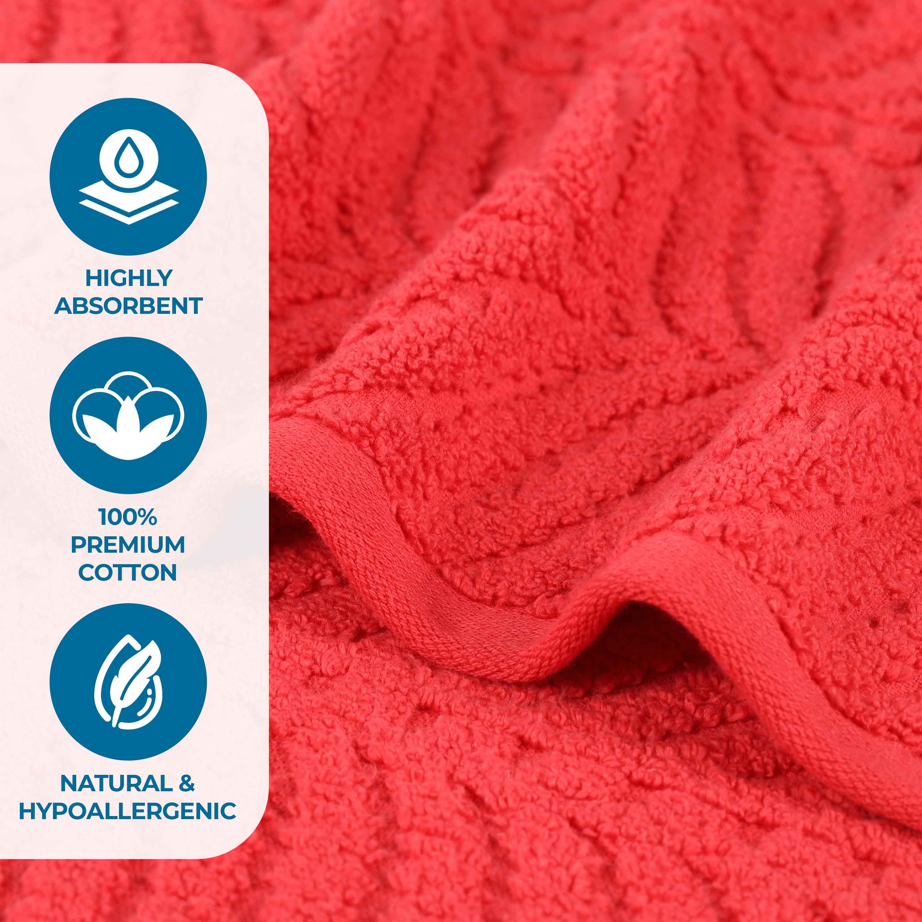 Chevron Zero Twist Jaquard Cotton 3 Piece Bathroom Towel Set - Towel Set by Superior Brand