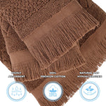 Cotton Geometric Jacquard Absorbent Bath Towel Set of 3 - Bath Towel by Superior Brand