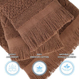 Rolla Cotton Geometric Jacquard Plush Absorbent Bath Sheet Set of 2 - Bath Sheet by Superior Brand