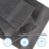 Rolla Cotton Geometric Jacquard Plush Absorbent Bath Sheet Set of 2 - Bath Sheet by Superior Brand