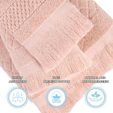 Rolla Cotton Geometric Jacquard Plush Absorbent Bath Sheet Set of 2 - Bath Sheet by Superior Brand