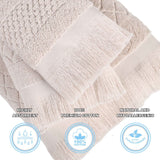 Rolla Cotton Geometric Jacquard Plush Absorbent Bath Sheet Set of 2 - Bath Sheet by Superior Brand