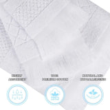 Rolla Cotton Geometric Jacquard Plush Absorbent Bath Sheet Set of 2 - Bath Sheet by Superior Brand