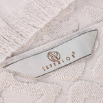 Cotton Geometric Jacquard Absorbent Bath Towel Set of 3 - Bath Towel by Superior Brand