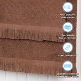 Rolla Cotton Geometric Jacquard Plush Absorbent Bath Sheet Set of 2 - Bath Sheet by Superior Brand