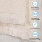 Cotton Geometric Jacquard Absorbent Bath Towel Set of 3 - Bath Towel by Superior Brand