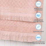Rolla Cotton Geometric Jacquard Plush Absorbent Bath Sheet Set of 2 - Bath Sheet by Superior Brand