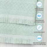 Rolla Cotton Geometric Jacquard Plush Absorbent Bath Sheet Set of 2 - Bath Sheet by Superior Brand