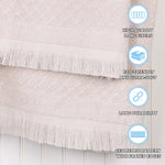 Cotton Geometric Jacquard Absorbent Bath Towel Set of 3 - Bath Towel by Superior Brand